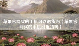 苹果官网买的手机可以退货吗（苹果官网买的手机能退货吗）