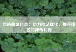 网站收录目录：助力网站优化，提升排名的神奇利器