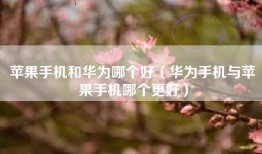 苹果手机和华为哪个好（华为手机与苹果手机哪个更好）