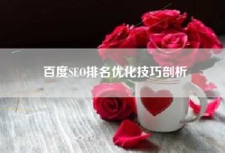 百度SEO排名优化技巧剖析