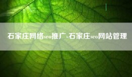 石家庄网络seo推广-石家庄seo网站管理