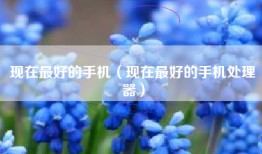 现在最好的手机（现在最好的手机处理器）