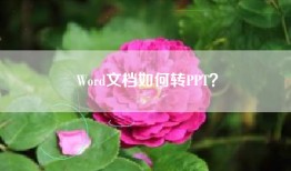 Word文档如何转PPT？