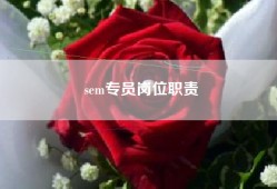sem专员岗位职责