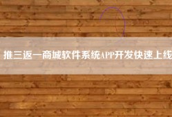 推三返一商城软件系统APP开发快速上线