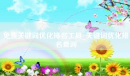 免费关键词优化排名工具_关键词优化排名查询