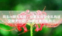 风车IM聊天系统，快速实现安全私有社交聊天软件，IM即时通讯私有云