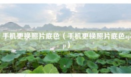 手机更换照片底色（手机更换照片底色app）