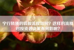 宁行转债的转股流程如何？这样的流程对投资者决策有何影响？