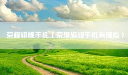 荣耀旗舰手机（荣耀旗舰手机有哪些）