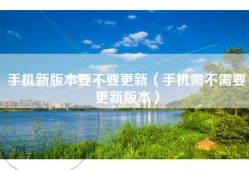 手机新版本要不要更新（手机需不需要更新版本）