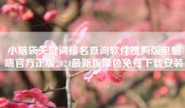 小脑袋关键词排名查询软件搜狗版电脑端官方正版2024最新版绿色免费下载安装