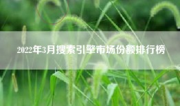 2022年3月搜索引擎市场份额排行榜