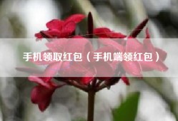 手机领取红包（手机端领红包）