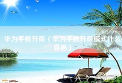华为手机升级（华为手机升级模式什么意思）