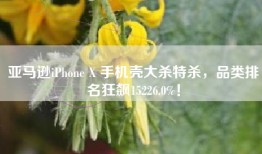 亚马逊iPhone X 手机壳大杀特杀，品类排名狂飙15226.0%！