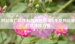网站推广软件有哪些好用 2024免费网站推广软件排行榜