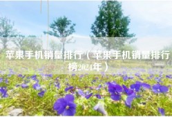 苹果手机销量排行（苹果手机销量排行榜2024年）