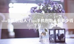 vivo手机创始人（vivo手机创始人有多少钱？）