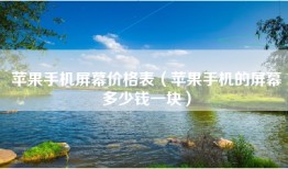 苹果手机屏幕价格表（苹果手机的屏幕多少钱一块）