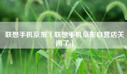 联想手机京东（联想手机京东自营店关闭了）