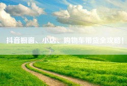抖音橱窗、小店、购物车带货全攻略！
