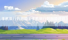 手机银行的风险（手机银行的风险评估）