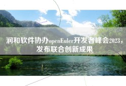 润和软件协办openEuler开发者峰会2023，发布联合创新成果