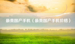 最贵国产手机（最贵国产手机价格）