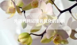 外链对网站排名优化的影响