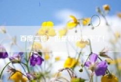 百度二面，也是轻松拿下了！