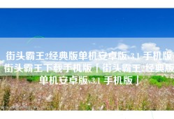 街头霸王2经典版单机安卓版v3.1 手机版街头霸王下载手机版「街头霸王2经典版单机安卓版v3.1 手机版」