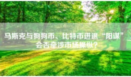 马斯克与狗狗币、比特币进退“阳谋” 会否牵涉市场操纵？