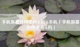 手机屏幕分辨率有4k的4k手机「手机屏幕分辨率有4k的」