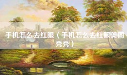 手机怎么去红眼（手机怎么去红眼美图秀秀）