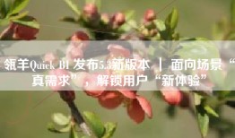 瓴羊Quick BI 发布5.3新版本 ｜ 面向场景“真需求”，解锁用户“新体验”