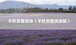 手机屏幕很油（手机屏幕很油腻）