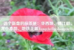 这个新盘的标签是：华西坝、锦江畔、龙小本部、地铁上盖&hellip;&hellip;