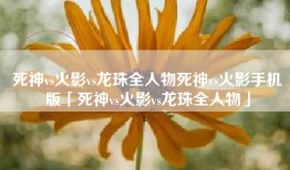 死神vs火影vs龙珠全人物死神vs火影手机版「死神vs火影vs龙珠全人物」