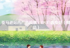 亚马逊站内广告投放／CPC广告专员（精品）