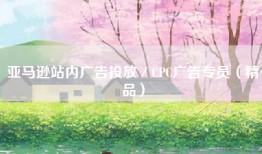 亚马逊站内广告投放／CPC广告专员（精品）