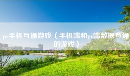 pc手机互通游戏（手机端和pc端数据互通的游戏）