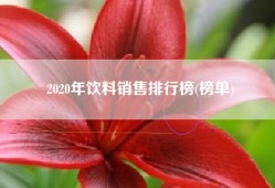 2020年饮料销售排行榜(榜单)