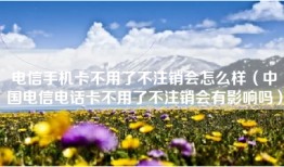 电信手机卡不用了不注销会怎么样（中国电信电话卡不用了不注销会有影响吗）