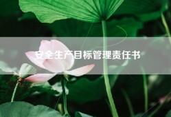 安全生产目标管理责任书