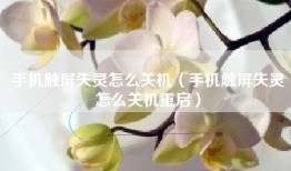 手机触屏失灵怎么关机（手机触屏失灵怎么关机重启）