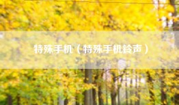 特殊手机（特殊手机铃声）
