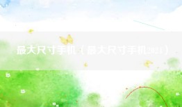 最大尺寸手机（最大尺寸手机2024）