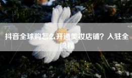 抖音全球购怎么开通美妆店铺？入驻全流程