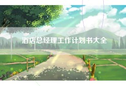 酒店总经理工作计划书大全